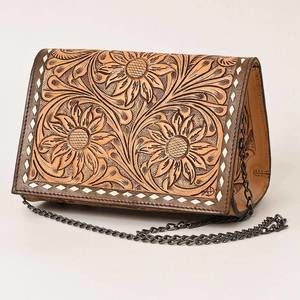 Borsa A Triangolo In Vera Pelle American Darling Con Frange – Marrone, Tracolla Rimovibile, Artigianale Texas - 2
